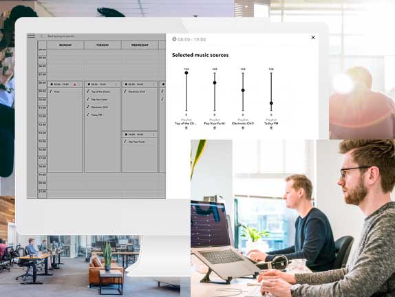 POSmusic background music platform for workplaces and offices and corporate spaces - office playlists