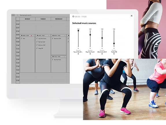 POSmusic background music platform for gyms, spin, Pilates and physio studios – fitness workout playlists